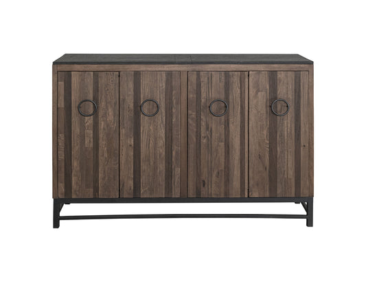 4 Door Console - Walnut Brown