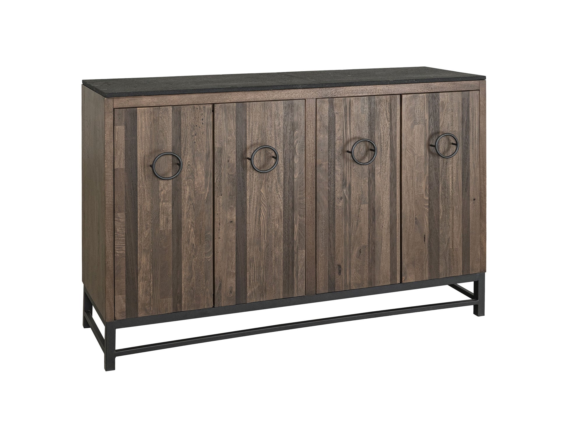 4 Door Console - Walnut Brown
