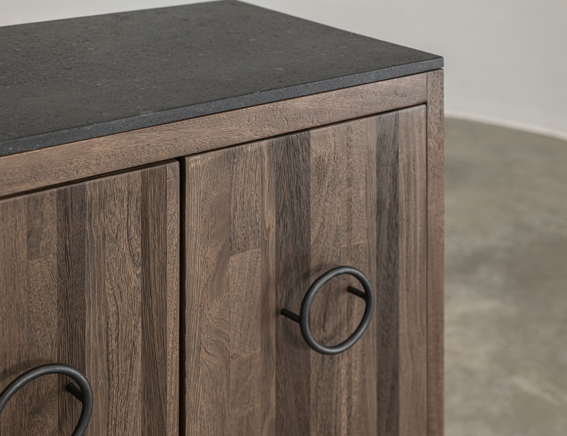 4 Door Console - Walnut Brown