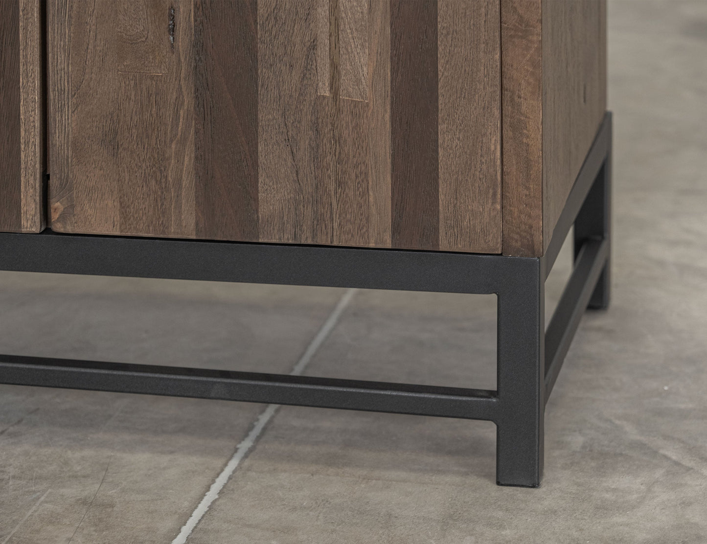 4 Door Console - Walnut Brown