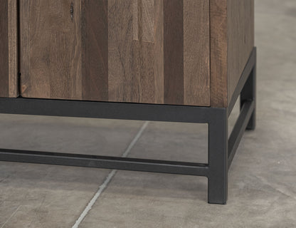 4 Door Console - Walnut Brown