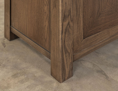 1 Drawer, 2 Door Fireplace TV Stand 70" - Warm Brown