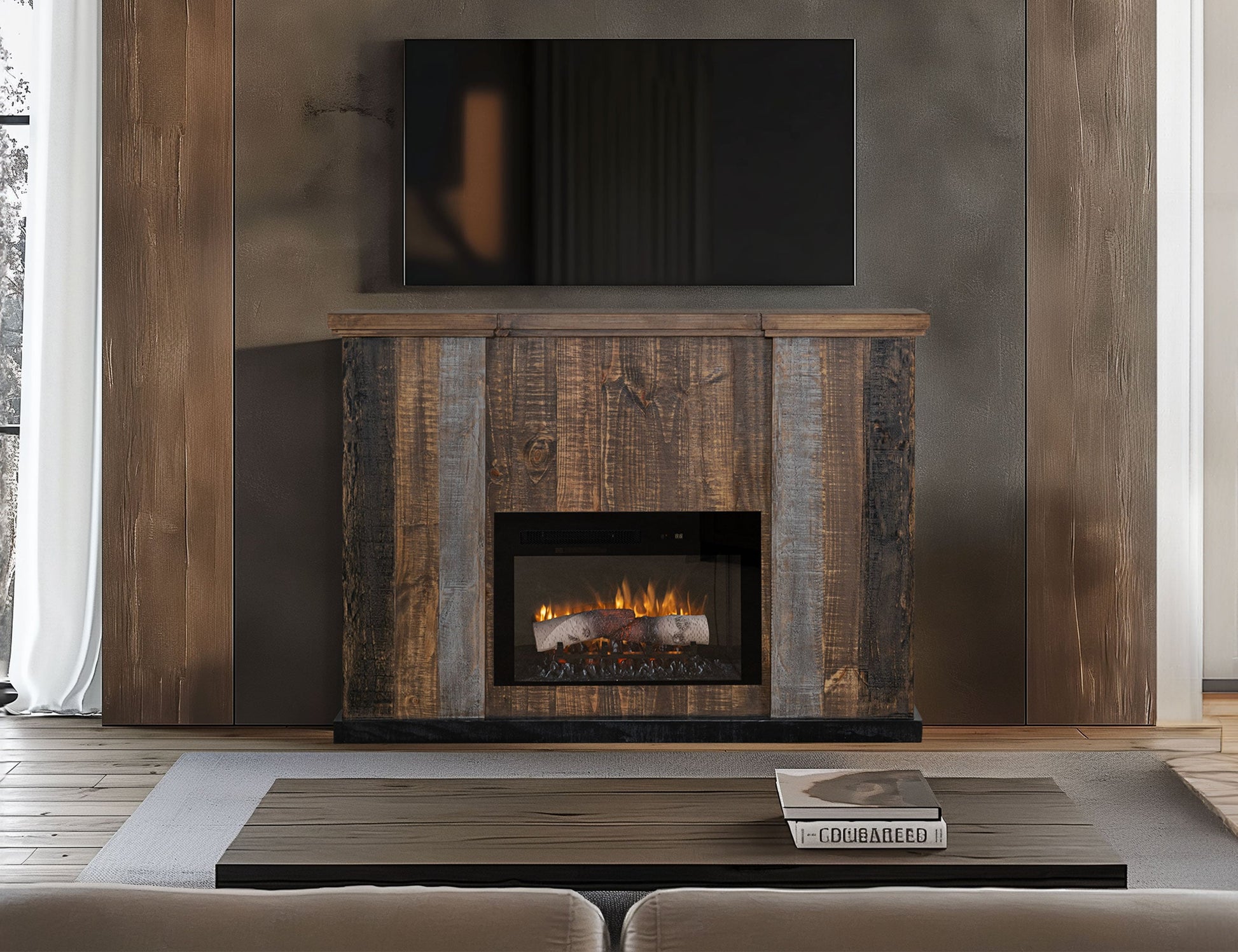 Fireplace Console - Carob