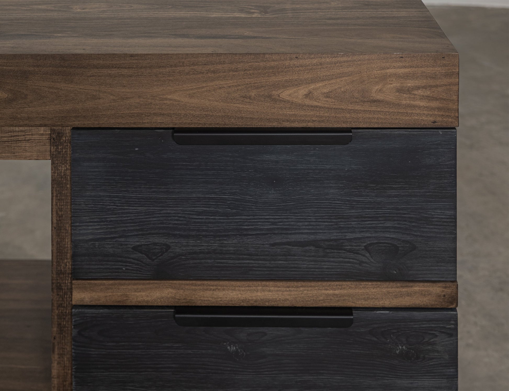 4 Drawer Fireplace TV Stand 70" - Satin Black and Brown