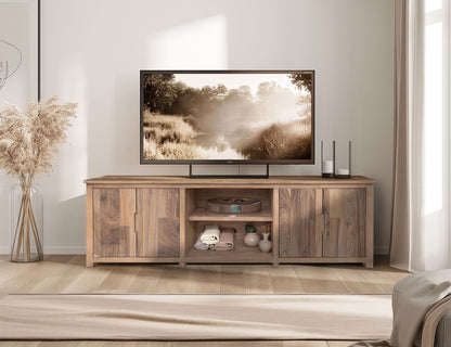 4 Door TV Stand 88" - Brown Cappuccino