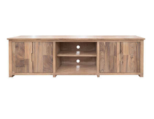 4 Door TV Stand 88" - Brown Cappuccino