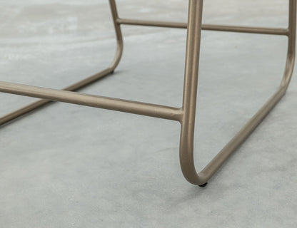 Wooden Frame & Metal Base, 24" Upholstered Barstool - Moss Green