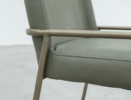 Wooden Frame & Metal Base, 24" Upholstered Barstool - Moss Green