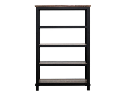4 Shelves, Bookcase - Two Tone Gray & Brown