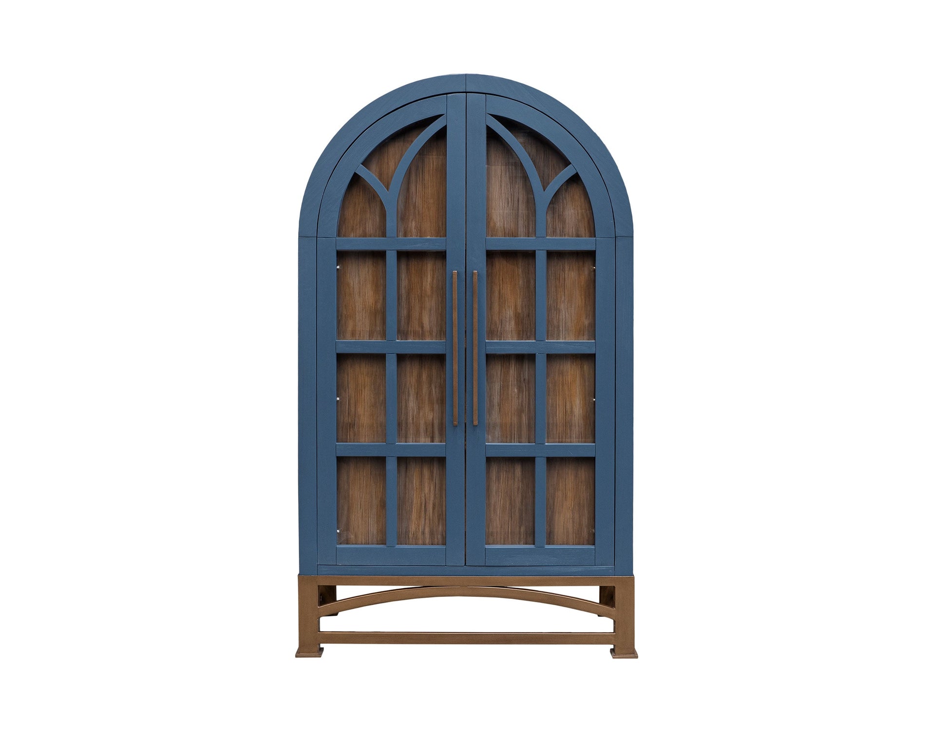 2 Glass Door Cabinet - Indigo Blue