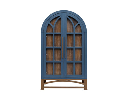 2 Glass Door Cabinet - Indigo Blue