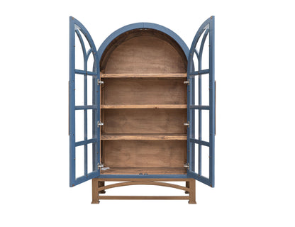 2 Glass Door Cabinet - Indigo Blue