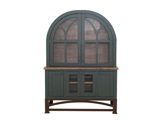 6 Door, Hutch - Moss Green