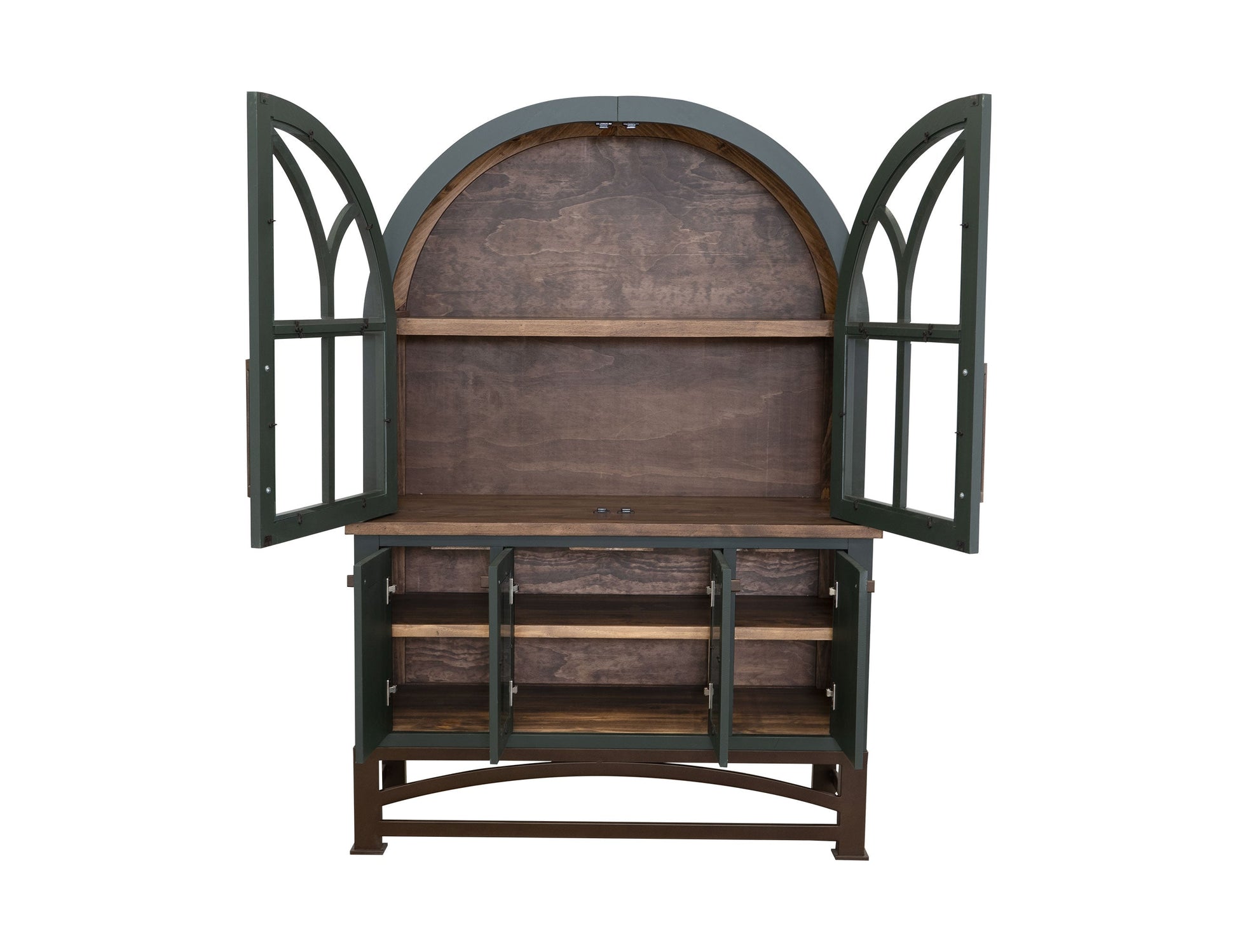 6 Door, Hutch - Moss Green