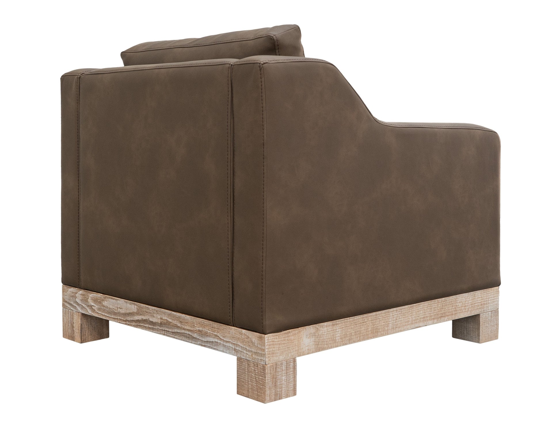 Wooden Frame & Base, Armchair - Dark Chocolate