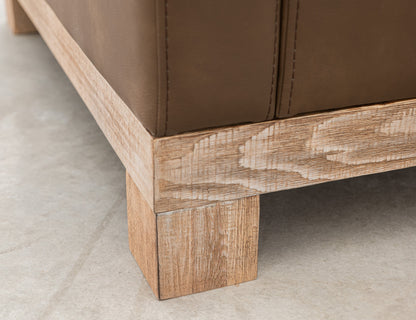 Wooden Frame & Base, Armchair - Dark Chocolate