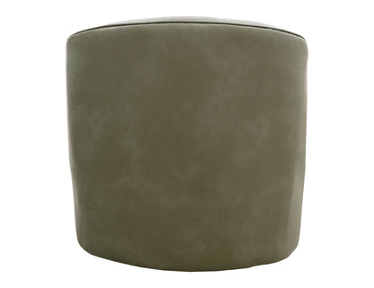 Wooden Frame & Metal Base, 360 Degree Swivel Accent Chair - Moss Green
