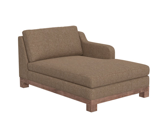 Wooden Frame & Base, Sectional - Brown Caramel