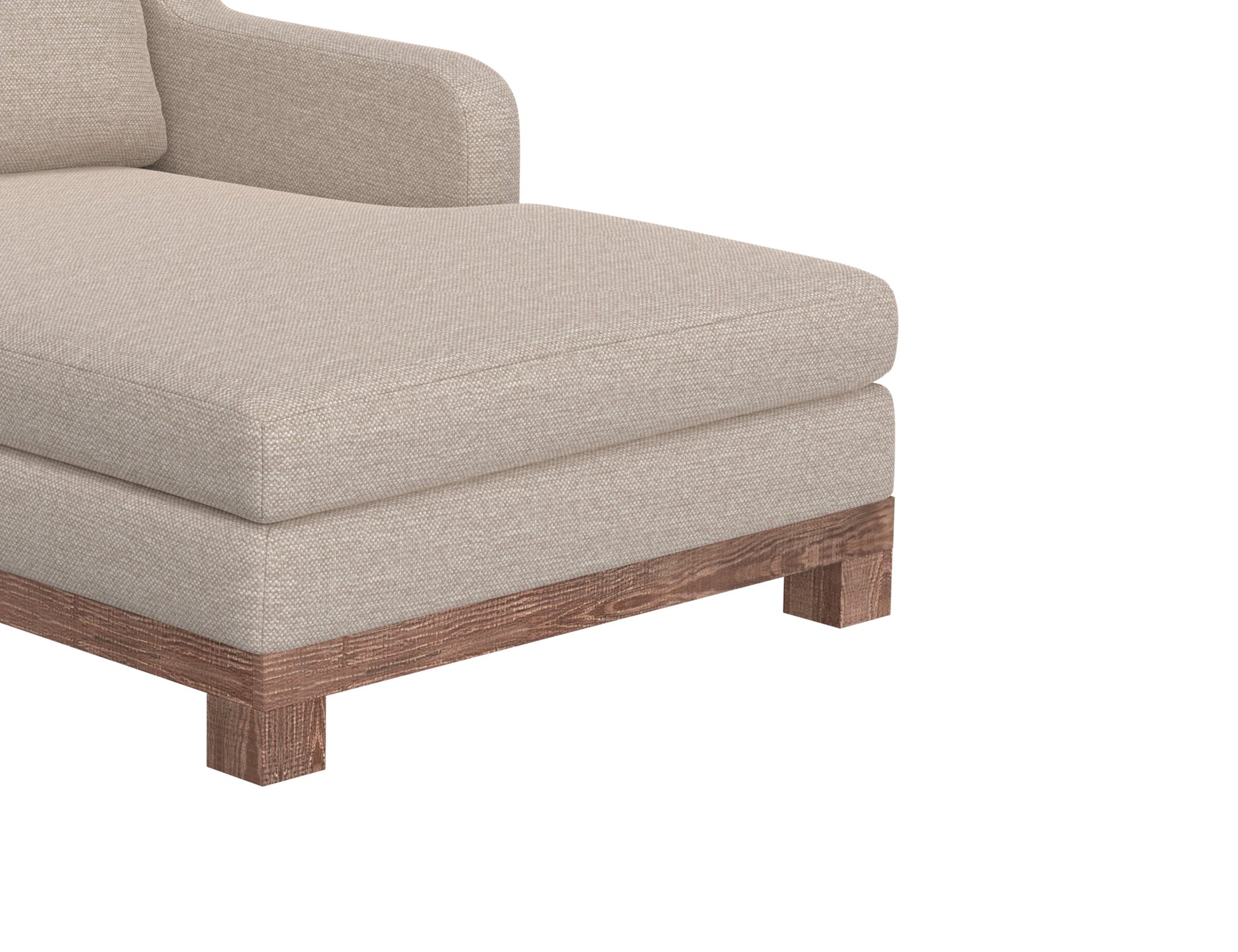 Wooden Frame & Base, Sectional - Agreeable Gray