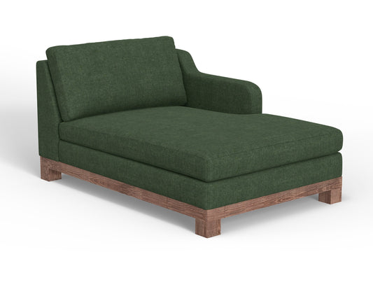 Wooden Frame & Base, Sectional - Olive Green