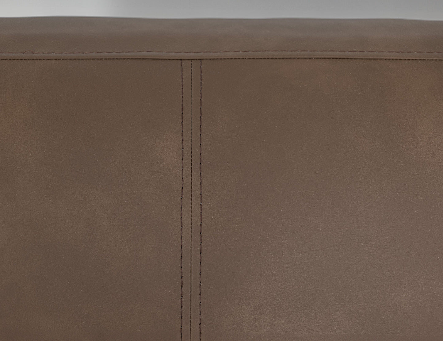 Wooden Frame & Base, Upholstered Seat Ottoman - Dark Chocolate