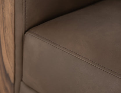 Wooden Frame & Base, Armchair - Dark Chocolate