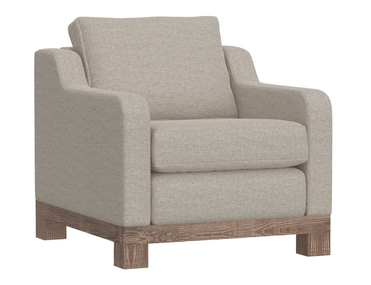 Wooden Frame & Base, Armchair - Agreeable Gray