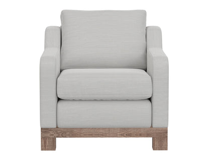 Wooden Frame & Base, Armchair - Ecru Beige
