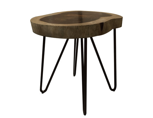 22" High Occasional Table - Natural Two Tone