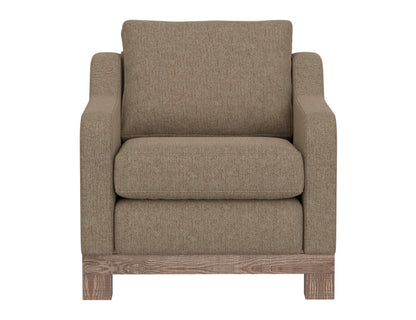 Wooden Frame & Base, Armchair - Brown Camel