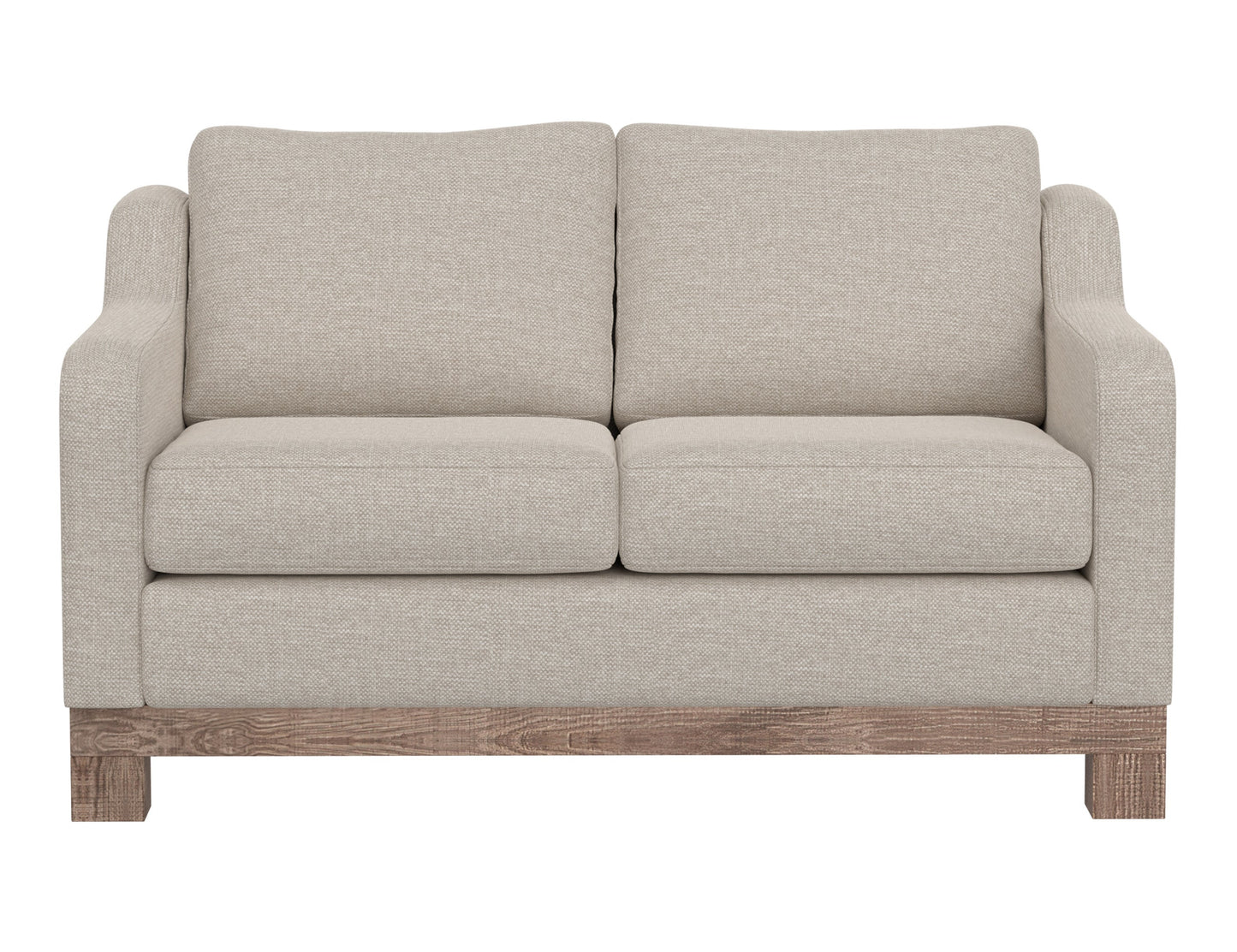 Wooden Frame & Base, Two-Cushion Loveseat - Agreeable Gray