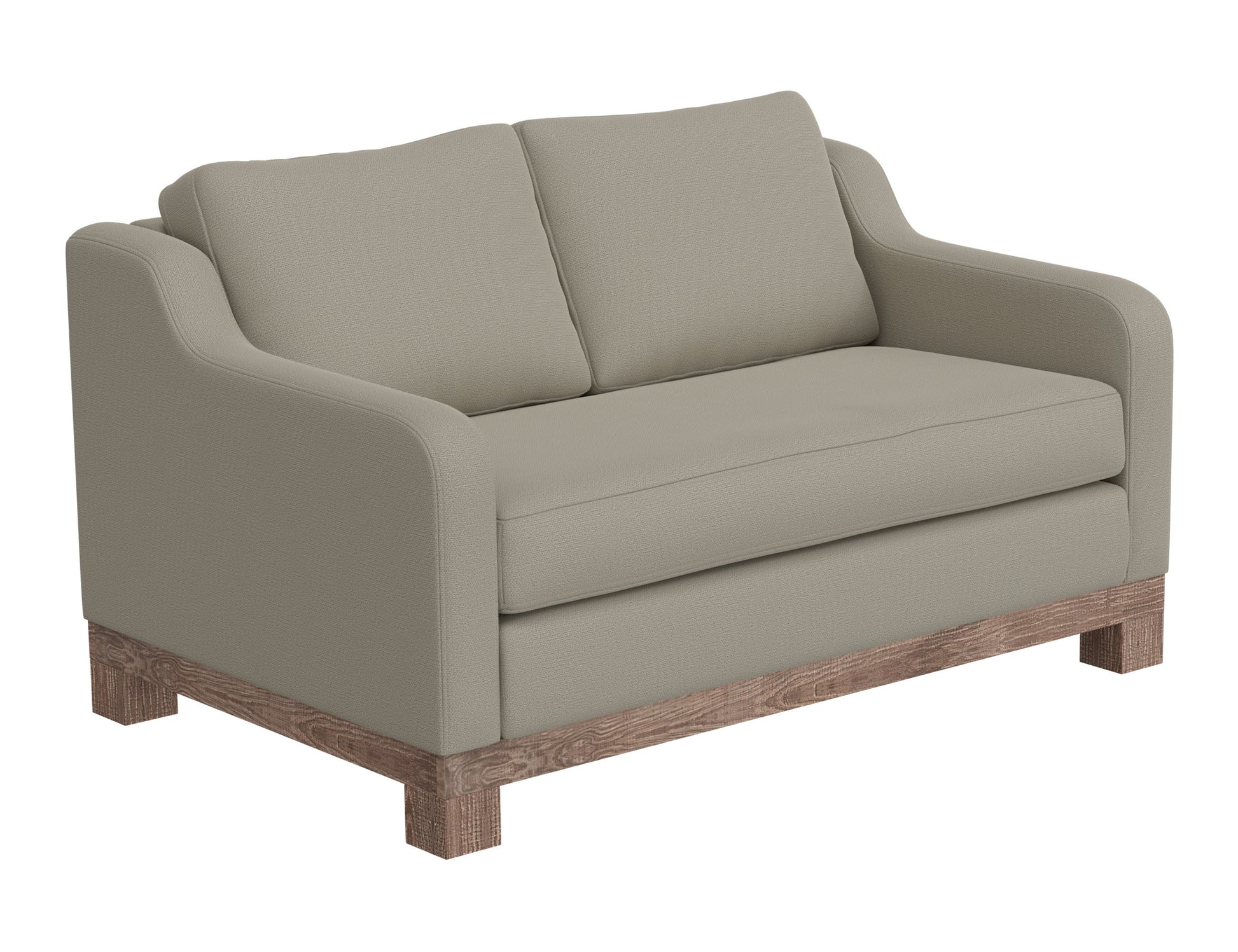 Wooden Frame & Base, Loveseat - Almond Gray