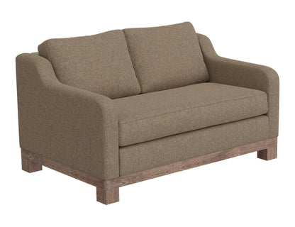 Wooden Frame & Base, Loveseat - Brown Camel