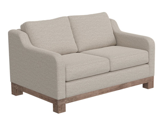 Wooden Frame & Base, Two-Cushion Loveseat - Agreeable Gray