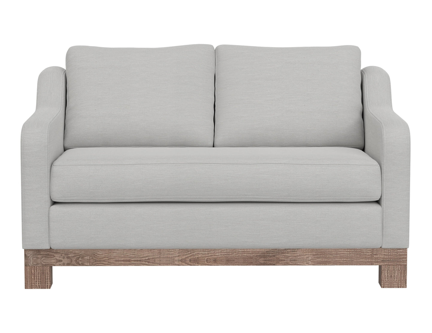 Wooden Frame & Base, Loveseat - Ecru Beige
