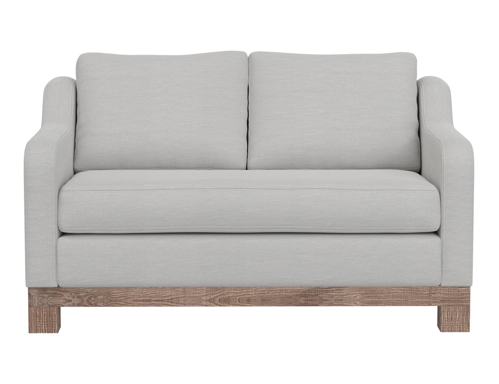 Wooden Frame & Base, Loveseat - Ecru Beige