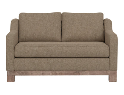 Wooden Frame & Base, Loveseat - Brown Camel