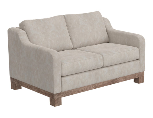 Wooden Frame & Base, Loveseat - Ivory