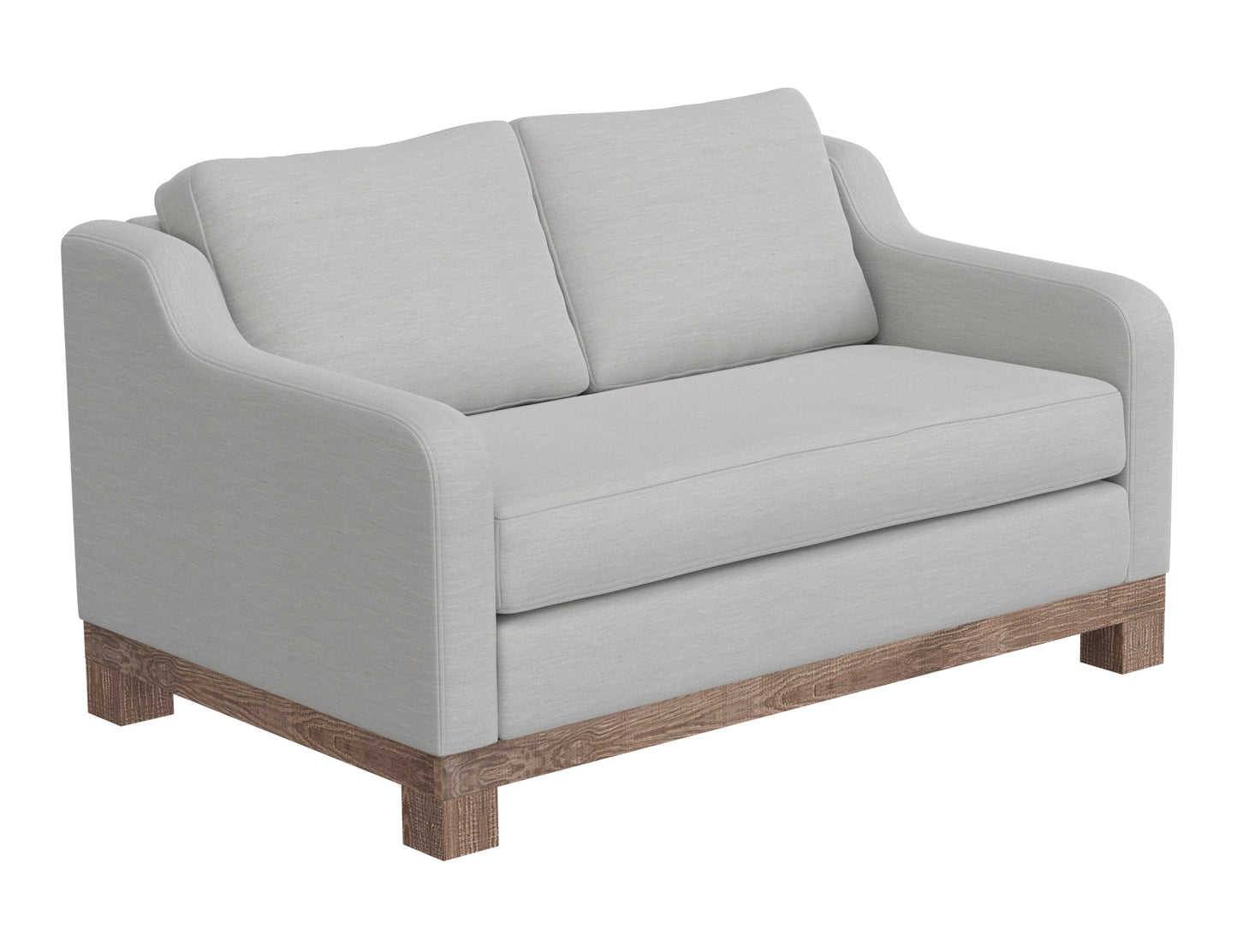Wooden Frame & Base, Loveseat - Ecru Beige