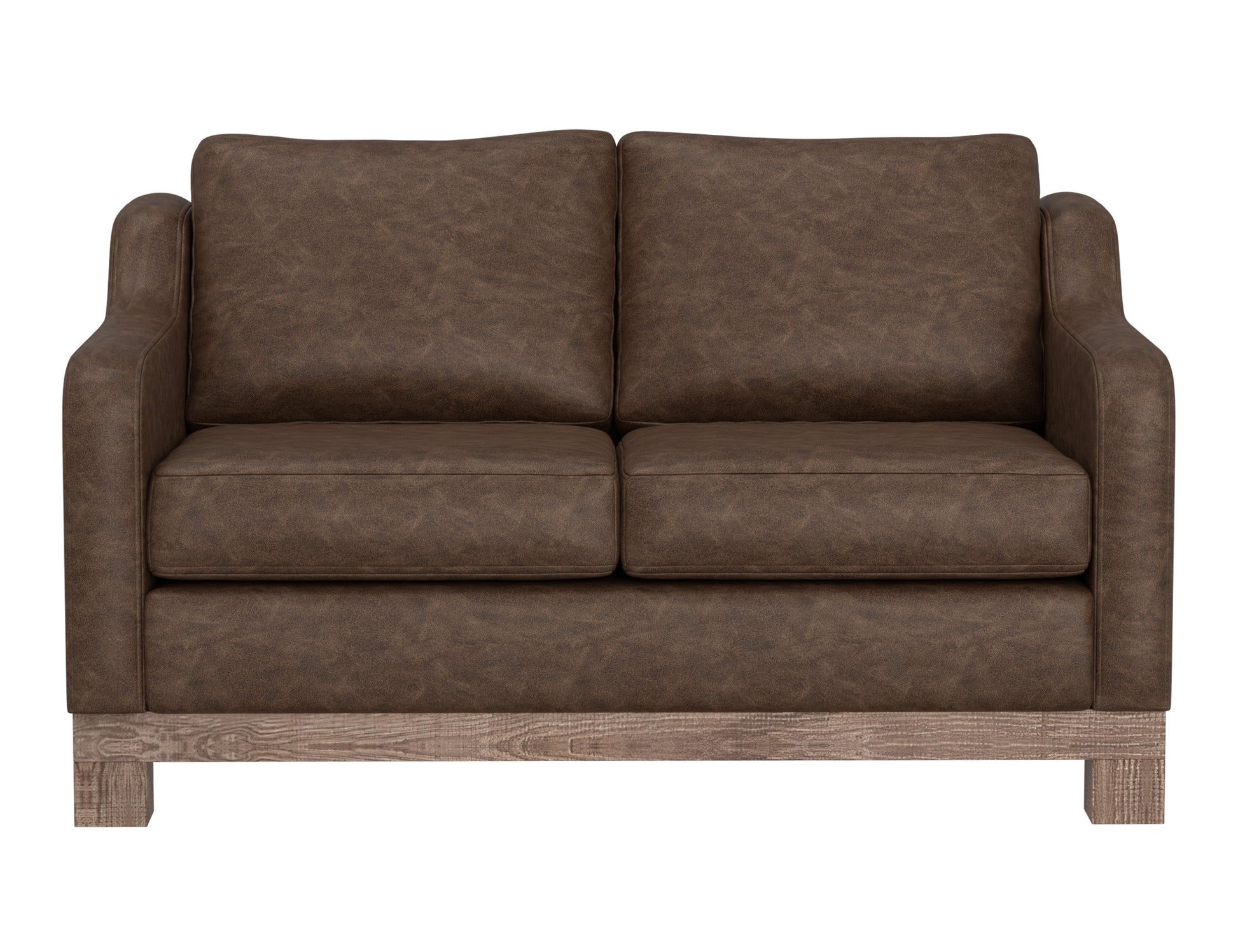 Wooden Frame & Base, Loveseat - Chocolate Brown