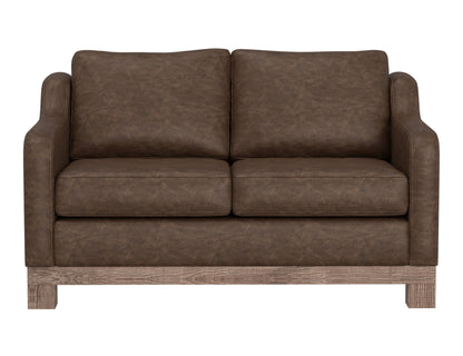 Wooden Frame & Base, Loveseat - Chocolate Brown