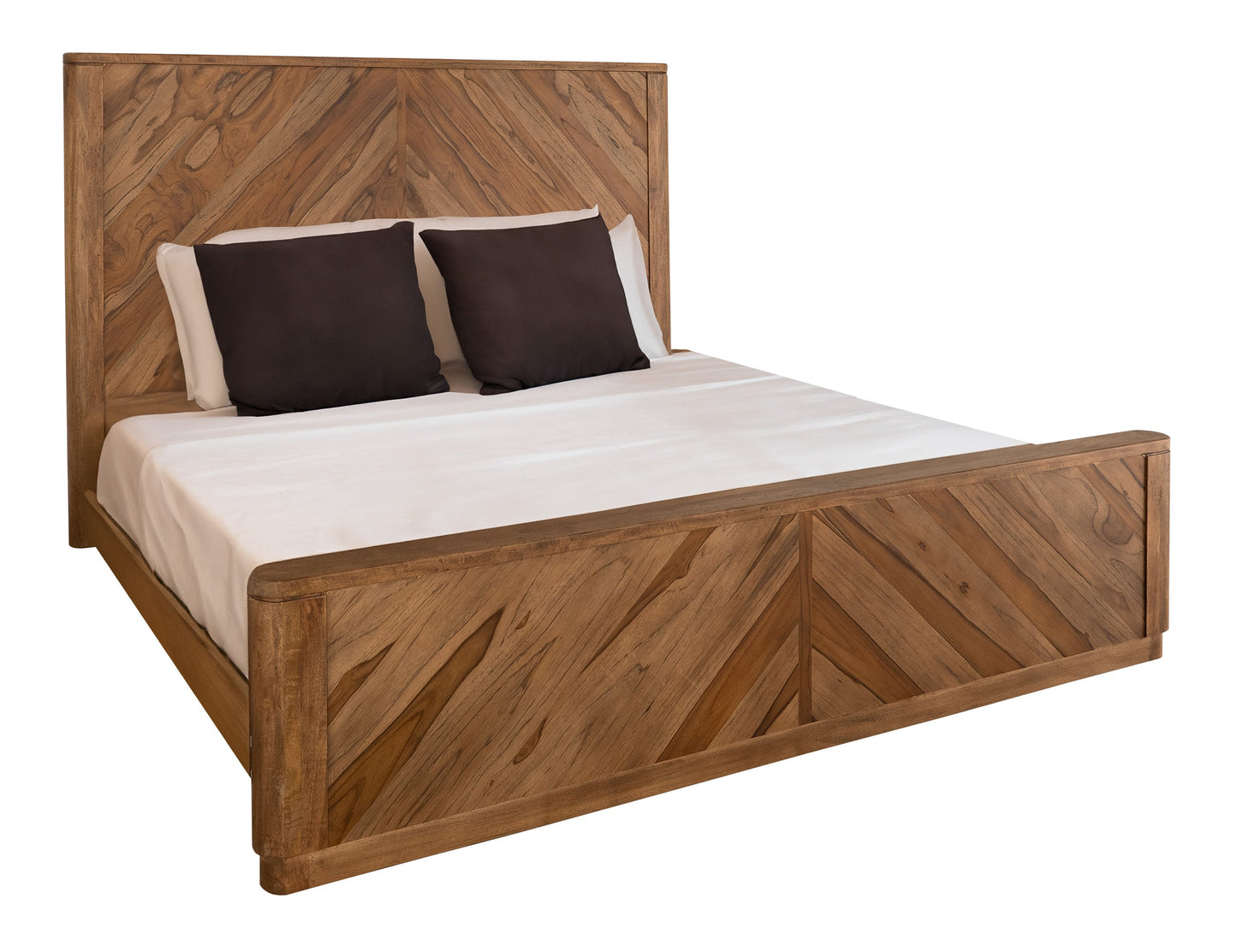 6/6 Platform Eastern King - Almond And Barrel Brown