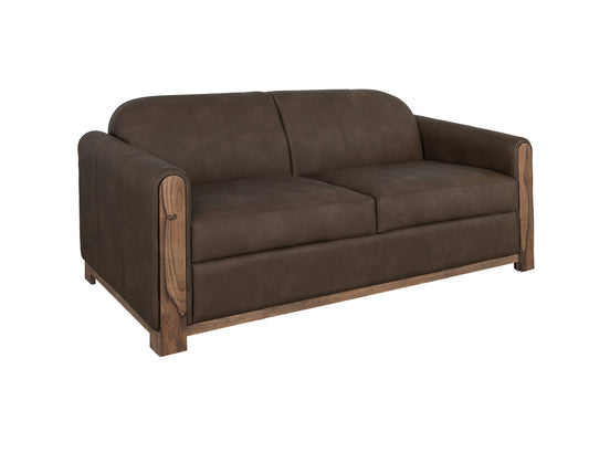 Wooden Frame & Base, Loveseat - Chocolate Brown