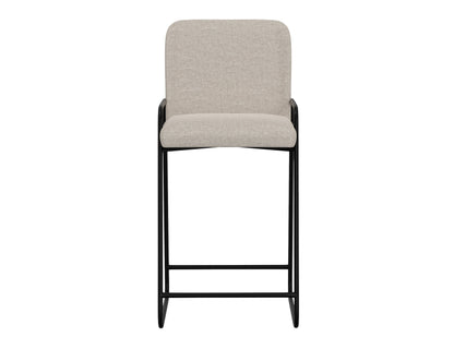 Wooden Frame & Metal Base, 30" Upholstered Barstool - Agreeable Gray