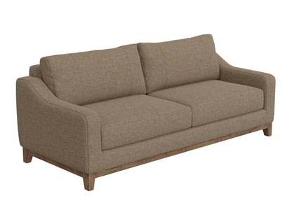 Wooden Frame & Base, Sofa - Brown Camel