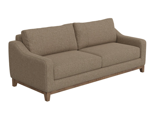 Wooden Frame & Base, Sofa - Brown Camel