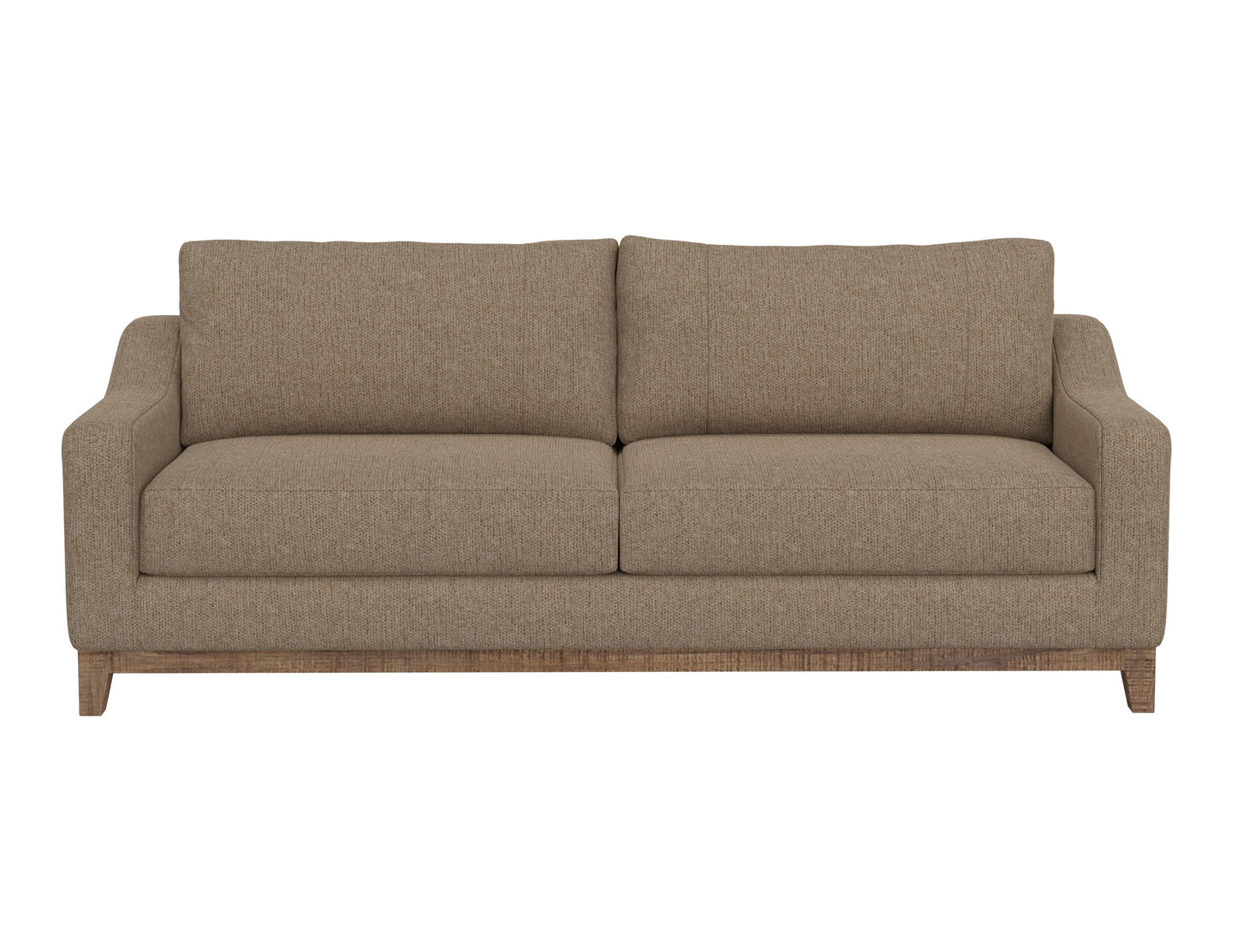 Wooden Frame & Base, Sofa - Brown Camel