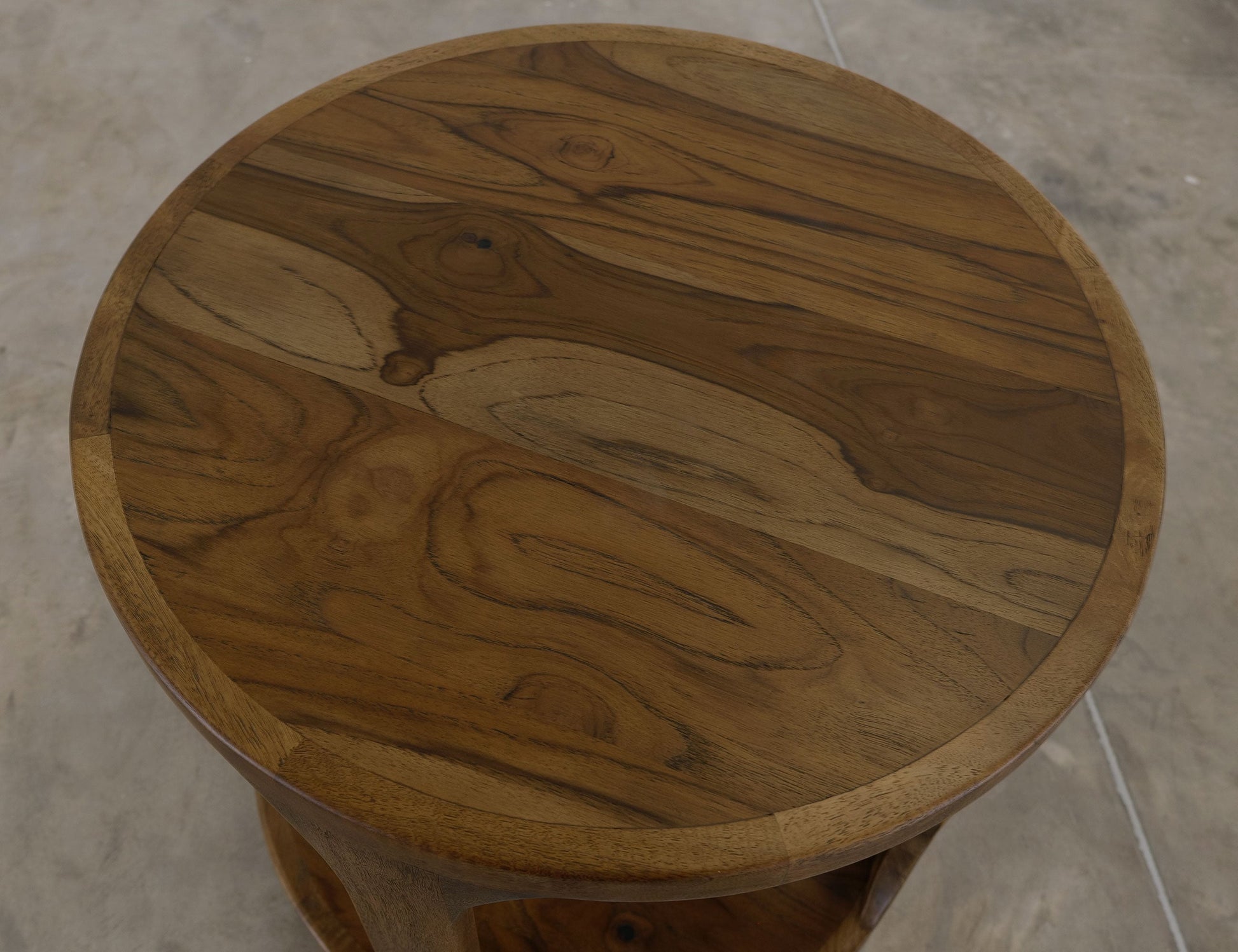 1 Shelf, Chairside Table - Almond And Barrel Brown