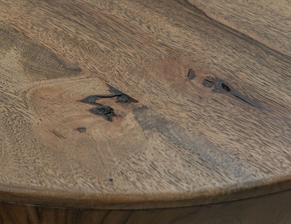 Chairside Table - Almond And Barrel Brown