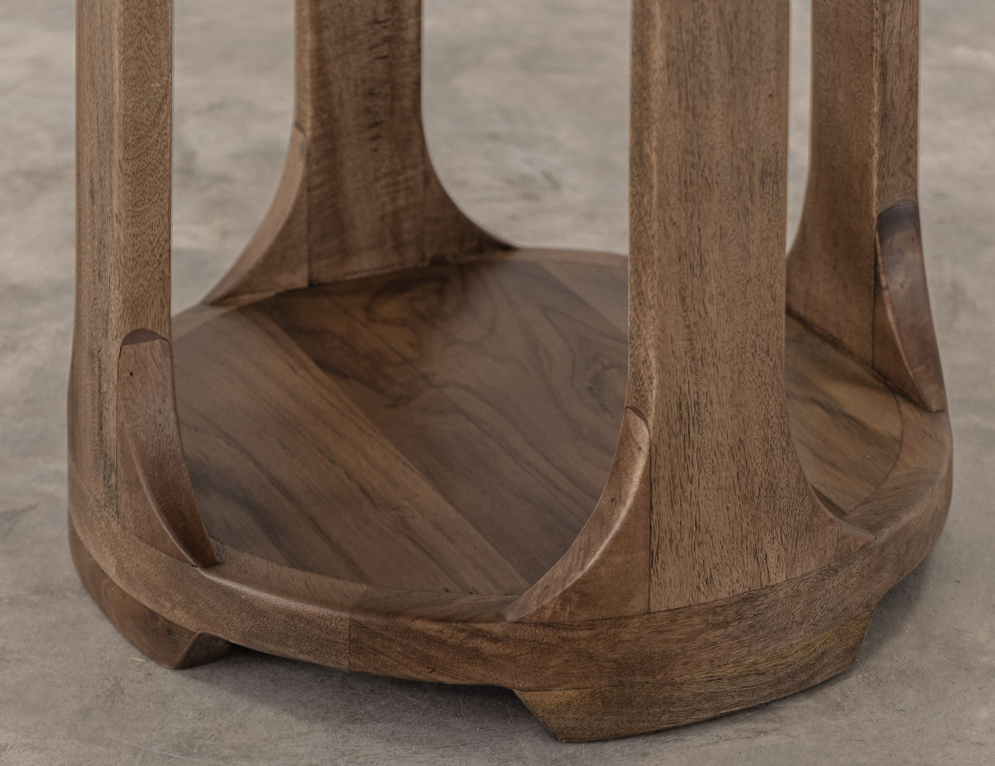 1 Shelf, Chairside Table - Almond And Barrel Brown